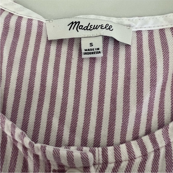 Madewell Studio Ruffle-Hem Serene Lavender Blouse - Picture 4 of 6